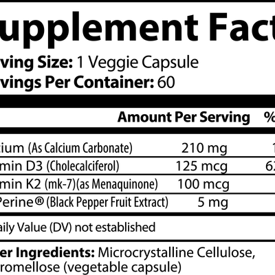 Vitamin D3 + K2