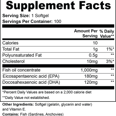Omega-3 EPA 180mg + DHA 120mg